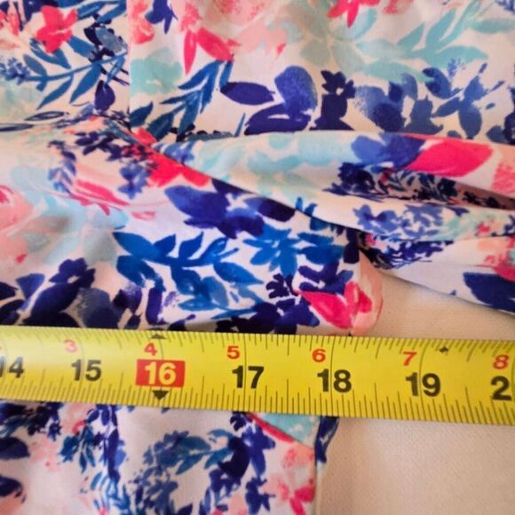 Talbots Womens Floral Ruffled Collar Long Sleeve Blouse Multicolor Small - Picture 8 of 11